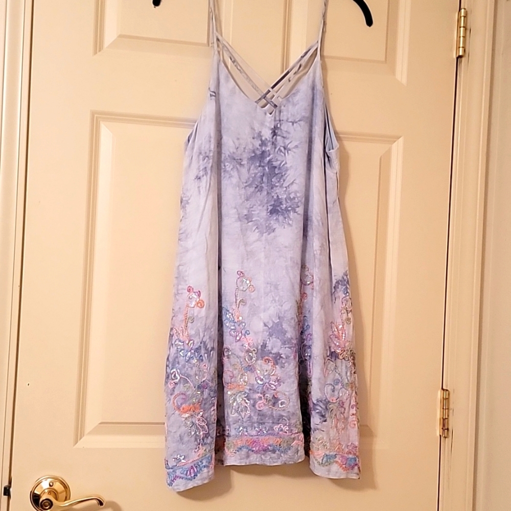 Beautiful hand stitched spaghetti strap dress